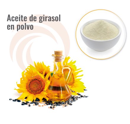 Aceite de girasol en polvo